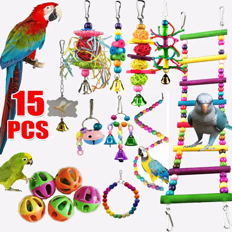 FeatherPlay Parrot Activity & Chew Toy Set