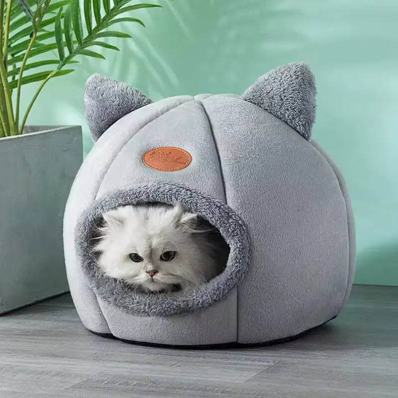 Purrfect Haven Semi-Enclosed Pet Bed