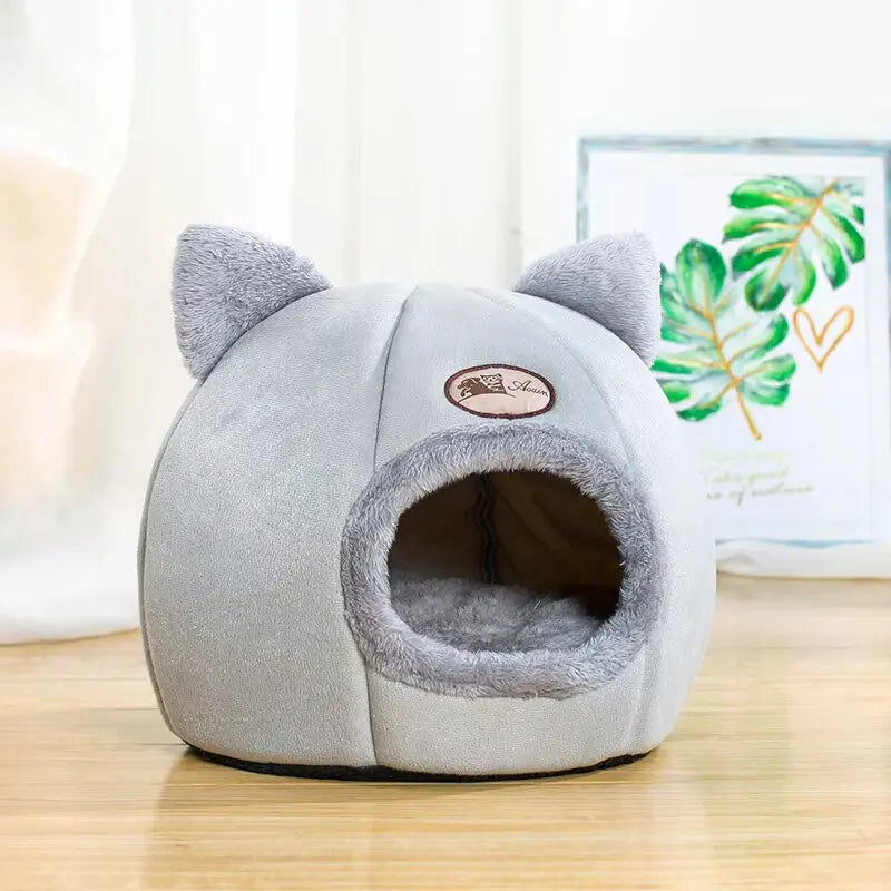 Purrfect Haven Semi-Enclosed Pet Bed