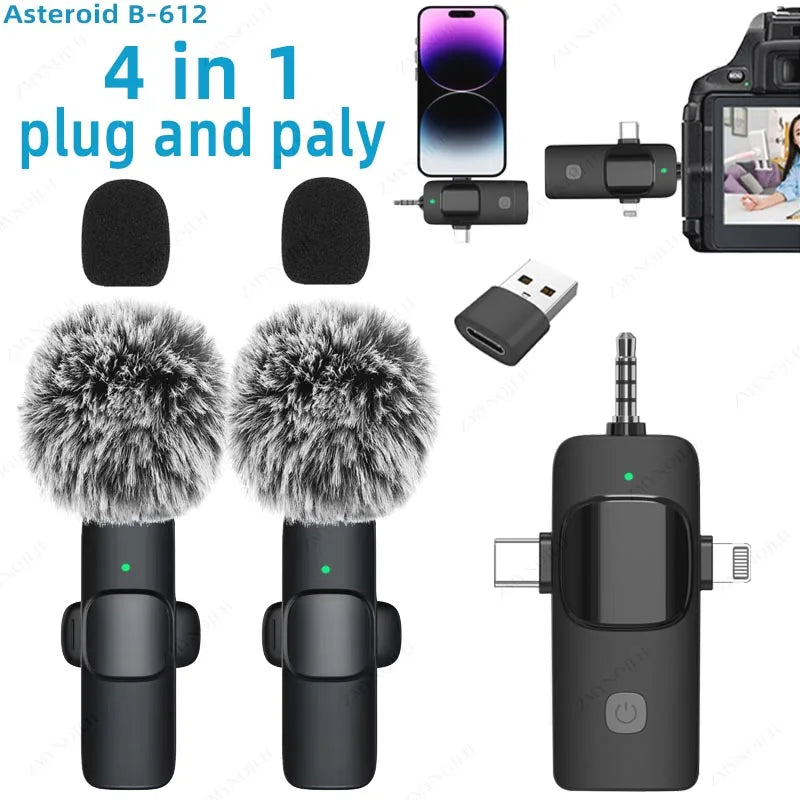 Professional Wireless Lavalier Microphone Set