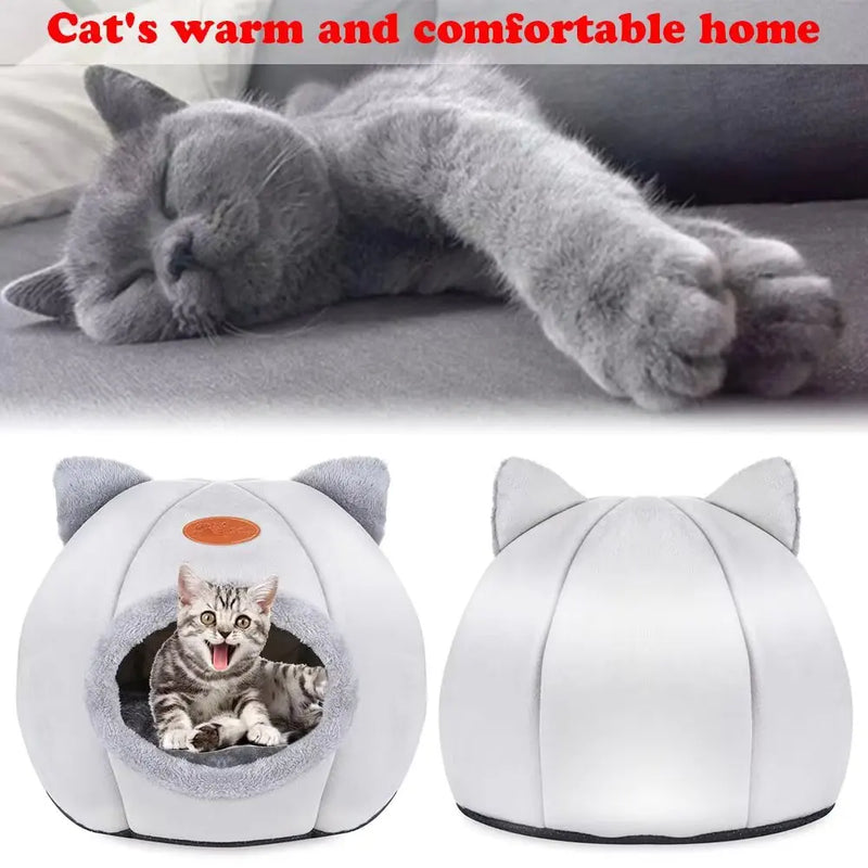 Purrfect Haven Semi-Enclosed Pet Bed