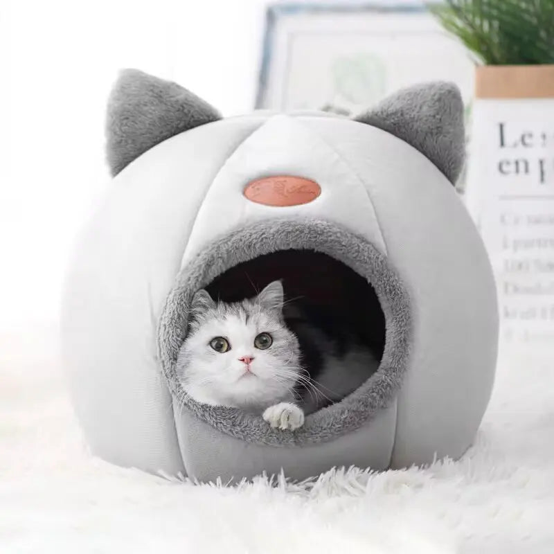 Purrfect Haven Semi-Enclosed Pet Bed