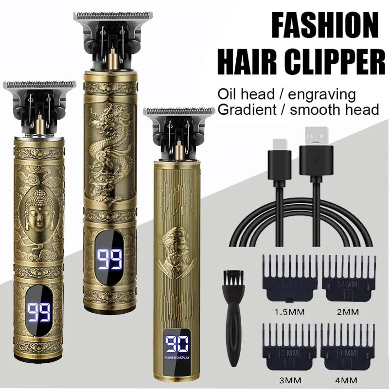 T9 Professional Hair Clipper – Powerful Beard and Hair Cutting Machine with Lithium Battery