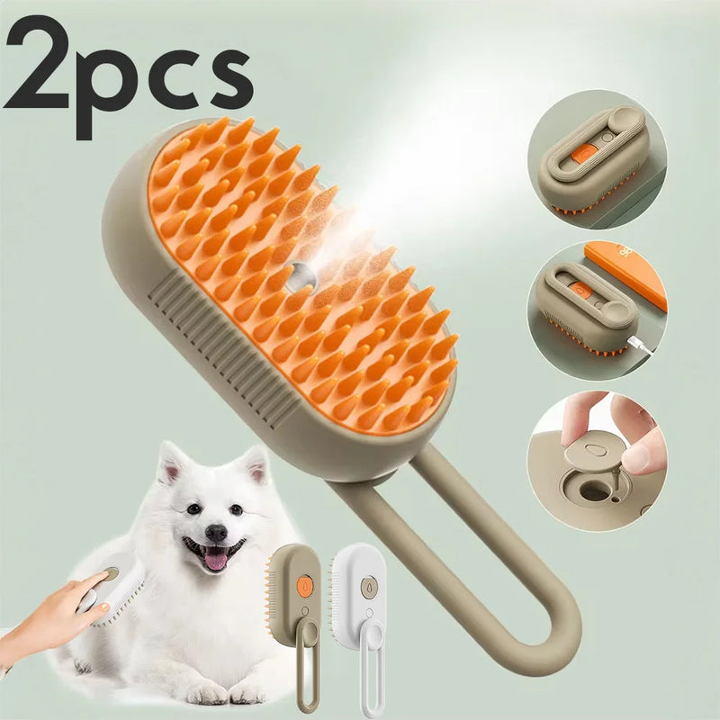 SteamPaw 3-in-1 Pet Grooming Brush