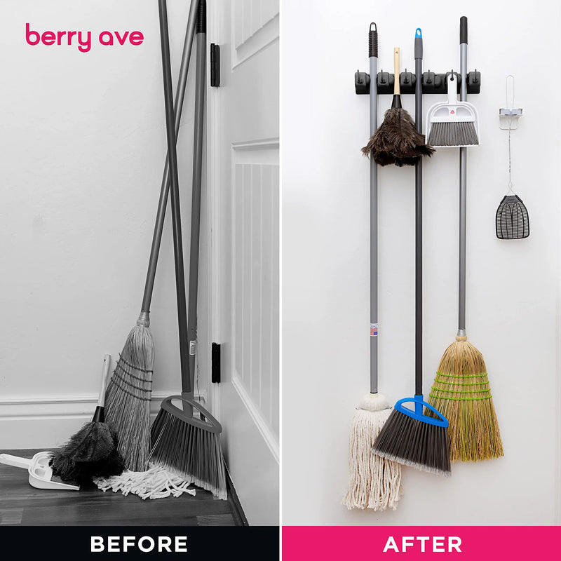 SmartRack Wall Mop & Broom Organizer