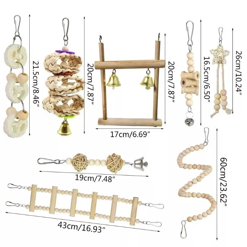 FeatherPlay Parrot Activity & Chew Toy Set