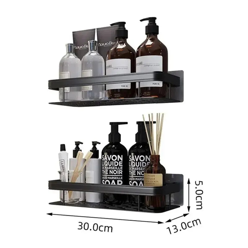 Bathroom Shelf Makeup Storage Organizer Shampoo Rack Shower Shelf Bathroom Accessories No Drill Wall Shelf