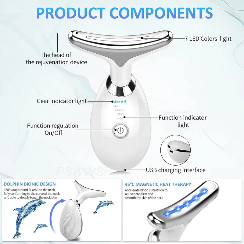 GlowLift Facial & Neck Massager – Skin Tightening & Lifting Beauty Device